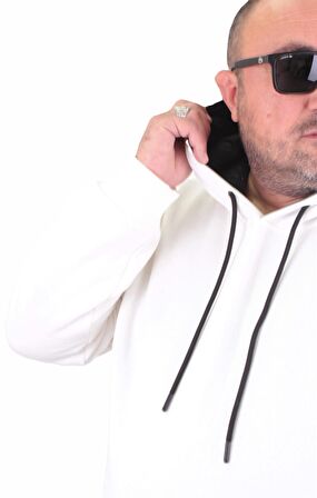 Starbattal Büyük Beden Erkek Basic Sweat Kapüşonlu 11700-4417