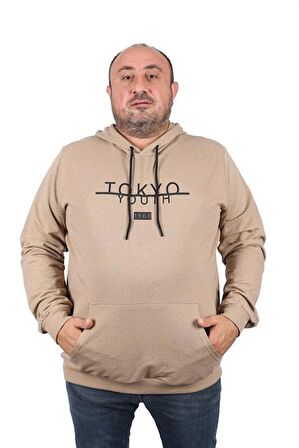 Starbattal Büyük Beden Erkek Sweat  Kapüsonlu Tokyo 22702-1334