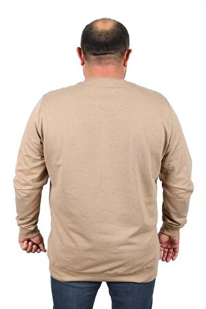 Starbattal Büyük Beden Sweatshirt Bisiklet Yaka Deri Arma 22703-2151