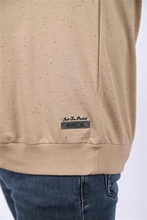 Starbattal Büyük Beden Sweatshirt Bisiklet Yaka Deri Arma 22703-2151