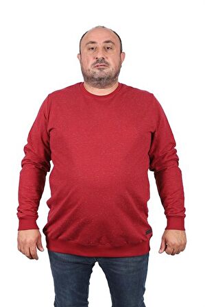 Starbattal Büyük Beden Sweatshirt Bisiklet Yaka Deri Arma 22703-2143