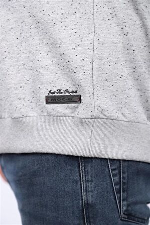 Starbattal Büyük Beden Sweatshirt Bisiklet Yaka Deri Arma 22703-2135