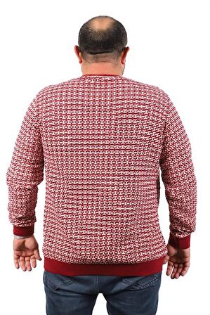 Starbattal Büyük Beden Erkek Bisiklet Yaka Sweatshirt 22715-778