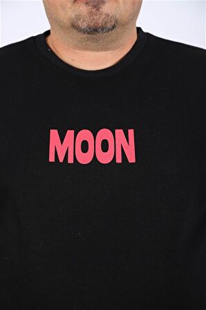 Starbattal Büyük Beden Erkek Sweat Moon 22731 SIYAH