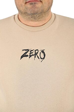 Starbattal Büyük Beden Erkek Sweat Zero 22732 BEJ