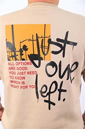 Starbattal Büyük Beden Erkek Sweat Just 22733 BEJ