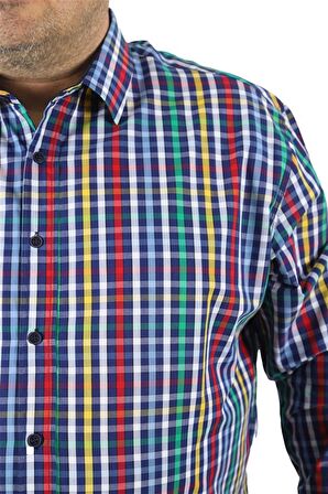 Starbattal Büyük Beden Erkek Piqquare Gömlek 23360 YESIL