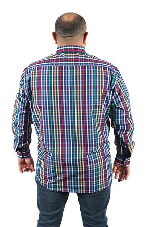 Starbattal Büyük Beden Erkek Piqquare Gömlek 23360 YESIL