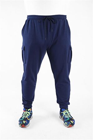 Starbattal Büyük Beden Erkek Düz Komando Eşofman Altı 22520 INDIGO