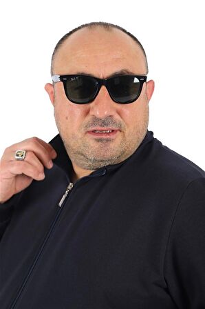 Starbattal Büyük Beden Basic Mevsimlik Fermuarlı Sweatshirt 22750 LACIVERT