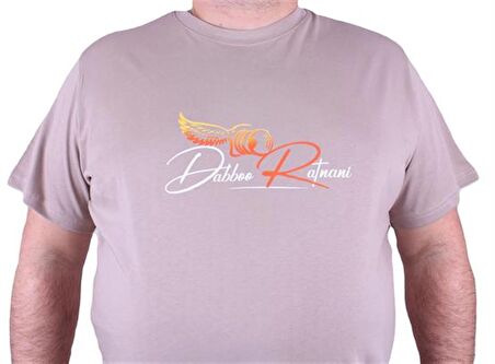 Starbattal Büyük Beden Sıfır Yaka Tişört Wings 23112 TOPRAK