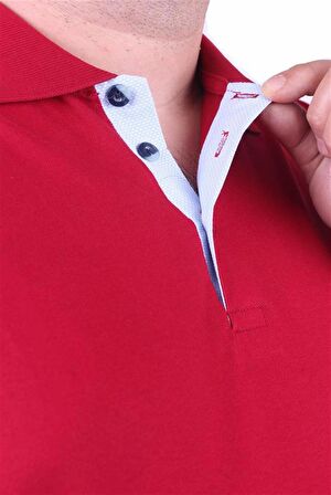 Starbattal Büyük Beden Likralı Klasik Polo Tişört 11500 BORDO