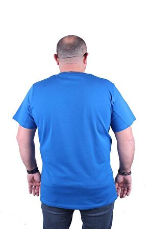 Starbattal Erkek Büyük Beden Sıfır Yaka Tişört LDN 23183 SAKS