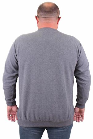 Starbattal Büyük Beden Selanik V Yaka Classic Sweat 23201 ANTRASIT