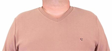 Starbattal Büyük Beden Selanik V Yaka Classic Sweat 23201 S.KAHVE