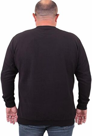 Starbattal Büyük Beden Selanik V Yaka Classic Sweat 23201 SIYAH