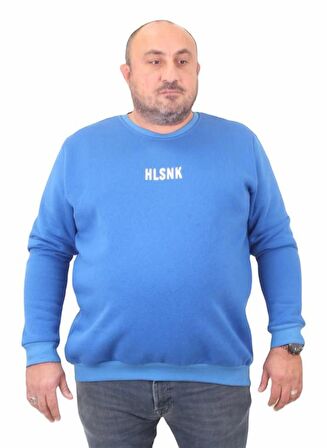 Starbattal Erkek Büyük Beden Sıfır Yaka Sweat Hlsnk 23204 SAKS