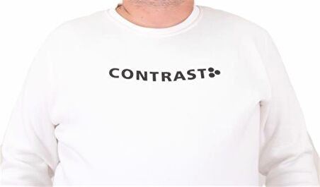 Starbattal Erkek Büyük Beden Sıfır Yaka Sweat Bless 23205 EKRU