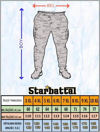 Starbattal Büyük Beden Basic Eşofman Altı Full Lycra 11516 GRI MELANJ