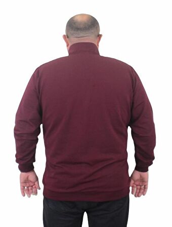 Starbattal Büyük Beden Basic Mevsimlik Fermuarlı Sweatshirt 22750 MURDUM