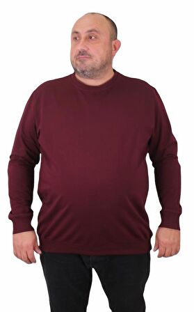 Starbattal Büyük Beden Sıfır Yaka Classic Sweat 23216 MURDUM