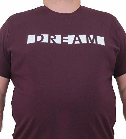 Starbattal Erkek Büyük Beden Sıfır Yaka Tişört Dream 24140 MURDUM
