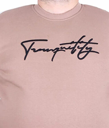 Starbattal Erkek Büyük Beden Sıfır Yaka Sweat Twenty 24200 S.KAHVE