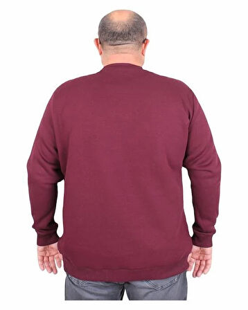 Starbattal Erkek Büyük Beden Sıfır Yaka 3ip Sweat Black 24202 MURDUM