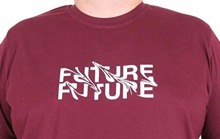 Starbattal Erkek Büyük Beden Sıfır Yaka Tişört The Future 25138 MURDUM