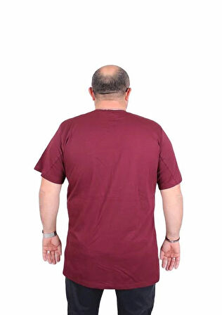 Starbattal Erkek Büyük Beden Sıfır Yaka Tişört Stand Up 25158 MURDUM