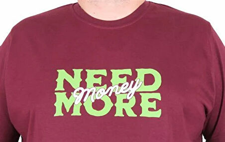 Starbattal Erkek Büyük Beden Sıfır Yaka Tişört Stay Strong 25159 SIYAH