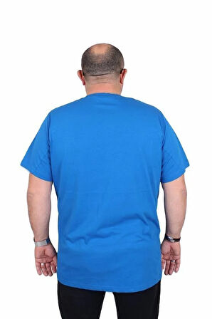 Starbattal Erkek Büyük Beden Sıfır Yaka Tişört Nothing 25173 SAKS