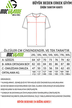 Starbattal Erkek Büyük Beden Sıfır Yaka Tişört Nothing 25173 SIYAH