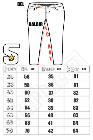 Starbattal Büyük Beden Kot Pantolon Power Lycra Comero 11914 LACIVERT