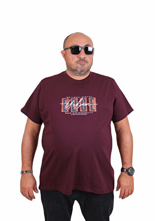 Starbattal Erkek Büyük Beden Sıfır Yaka Tişört Edge 25190 MURDUM