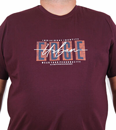 Starbattal Erkek Büyük Beden Sıfır Yaka Tişört Edge 25190 MURDUM