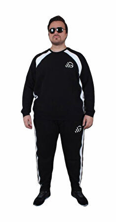 Starbattal Büyük Beden Eşofman Takım Piezas TK25602 SIYAH