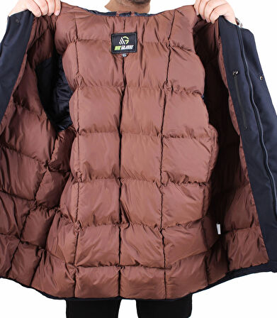 Starbattal Erkek Büyük Beden Kapüşonlu Mont Lujo 2504 LACIVERT