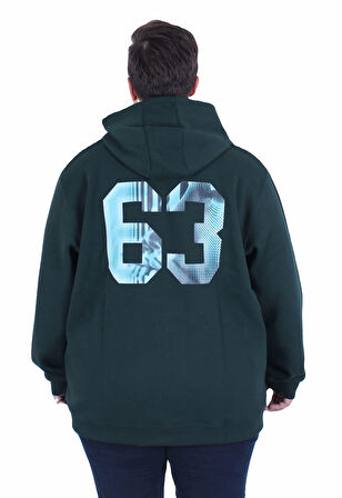 Starbattal Büyük Beden Kapüşonlu Sweat Double Face Sixty Three 25704 NEFTI