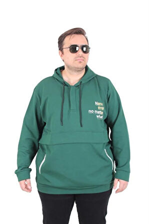 Starbattal Büyük Beden Kapüşonlu Sweat Double Face Never 25706 NEFTI