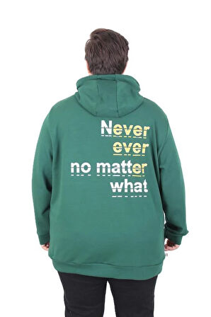 Starbattal Büyük Beden Kapüşonlu Sweat Double Face Never 25706 NEFTI