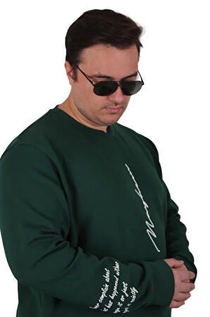 Starbattal Büyük Beden Bisiklet Yaka Sweat Double Face 25707 NEFTI