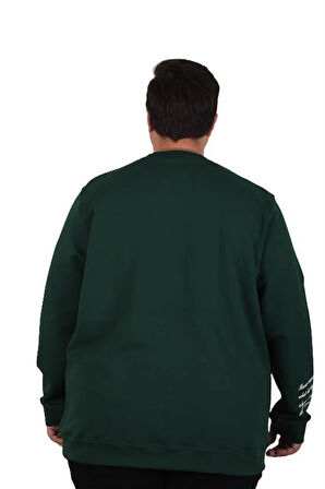 Starbattal Büyük Beden Bisiklet Yaka Sweat Double Face 25707 NEFTI