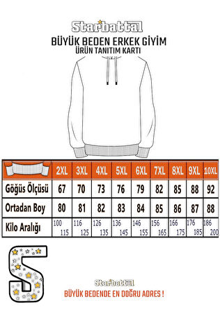 Starbattal Büyük Beden Polo Yaka Fermuarlı Sweat Double Face 25709 NEFTI