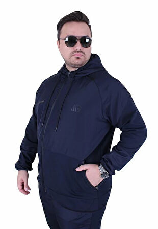 Starbattal Büyük Beden Double Face Sıvamalı Eşofman Takım M.G TK25608 LACIVERT