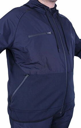 Starbattal Büyük Beden Double Face Sıvamalı Eşofman Takım M.G TK25608 LACIVERT