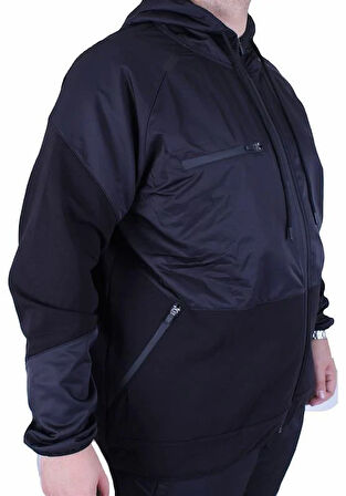 Starbattal Büyük Beden Double Face Sıvamalı Eşofman Takım M.G TK25608 SIYAH