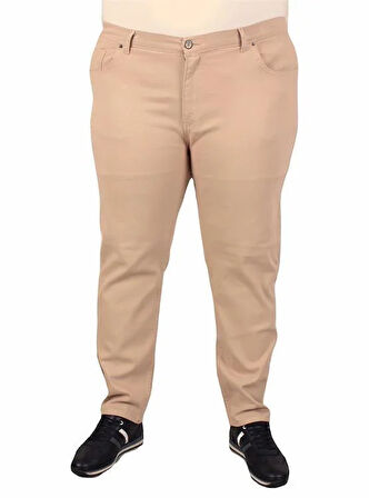 Starbattal Büyük Beden Klasik 5 Cep Gabardin Pantolon 11915 BEJ