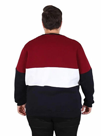 Starbattal Büyük Beden Bisiklet Yaka 3ip Sweat Chao Ku 25721 MURDUM