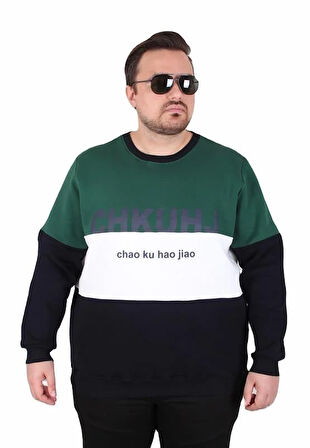 Starbattal Büyük Beden Bisiklet Yaka 3ip Sweat Chao Ku 25721 NEFTI